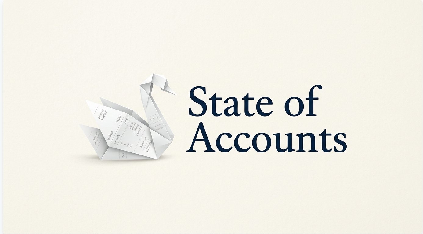 State of Accounts origami swan logo